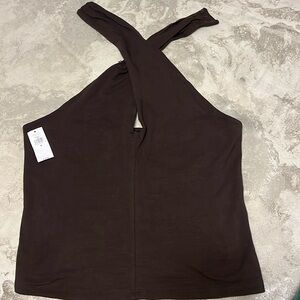Banana Republic brown halter top, size M